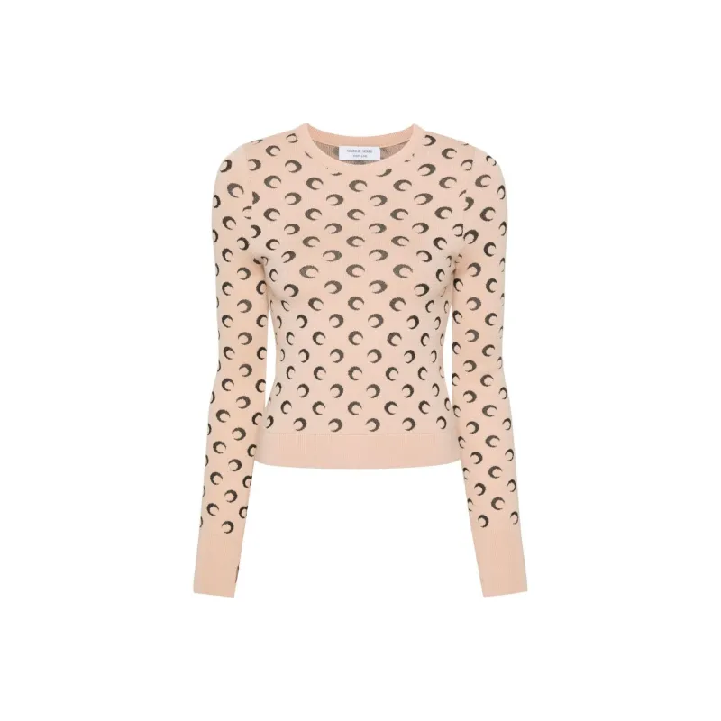 Marine Serre Crescent Moon jacquard Jumper-0