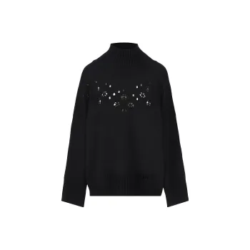 Chloé Open knit Roll neck Wool Jumper