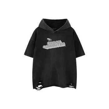 BEAR UNION Drop Shoulder Sleeve T Shirt Unisex Black