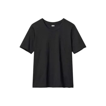 UNIQLO U Collection SS24 Drop Shoulder Sleeve T Shirt Women's Black
