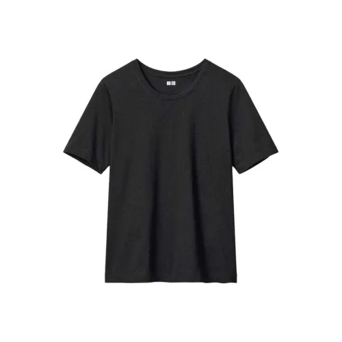 UNIQLO U Collection SS24 Drop Shoulder Sleeve T Shirt Women's Black