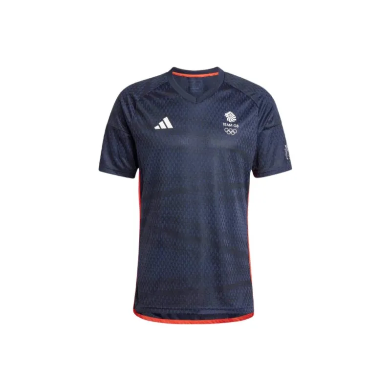 Adidas British Football Team Olympic Series TEAM GB FOOTBALL JERSEY Soccer Jerseys Men's Legend Ink-0