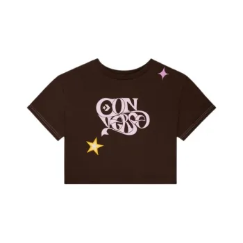 Converse Joy Cropped Relaxed T-Shirt T-Shirt Women's Brown