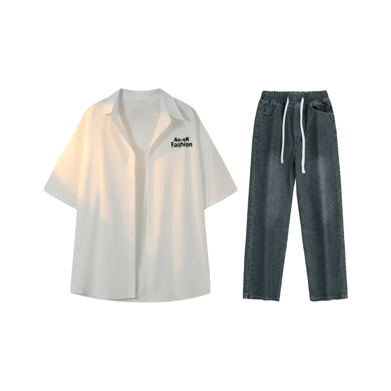 A.X.S.K Shirt Matching Set Unisex-52
