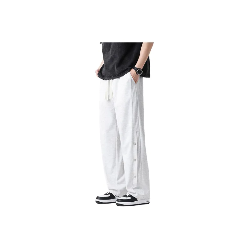 CELUCASN Casual Pants Unisex Light Heather Gray-0