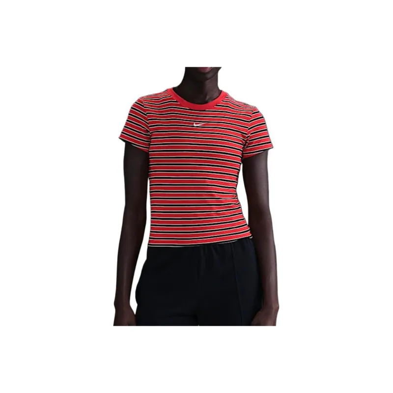 Nike Sportswear Chill Knit Women's Slim Striped T Shirt-0