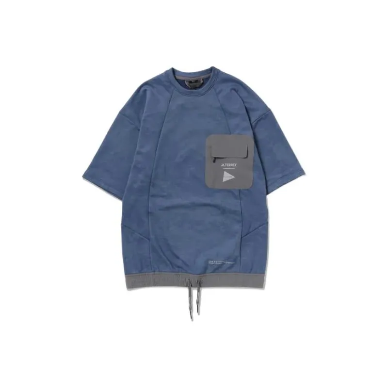 And Wander x Adidas TERREX Drop Shoulder Sleeve T-Shirt Women's Blue-0