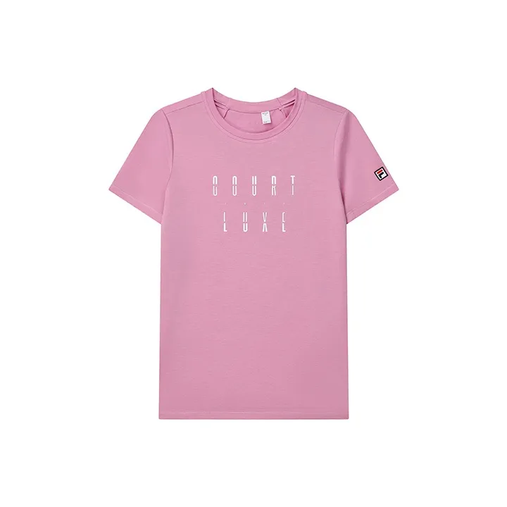 FILA Athletics T Shirts Women's Light Purple Rattan-0