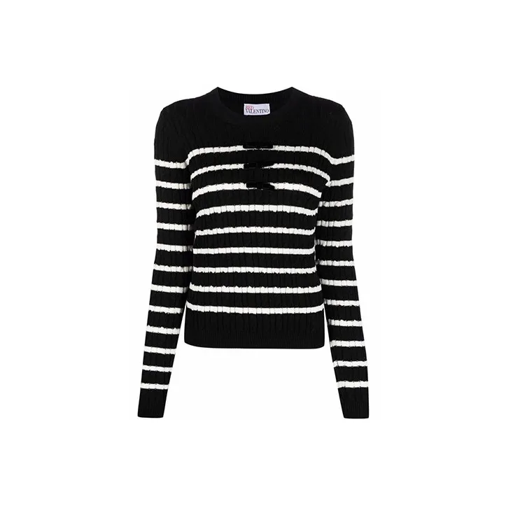 RED VALENTINO FW21 Slim Fit Sweater Women's Black-0