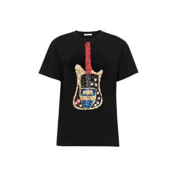 Chloé Sequin Embellished Crewneck T Shirt