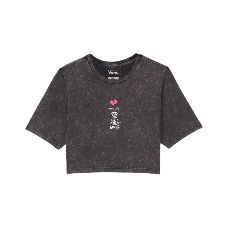 Vans Heartbreaker Crew Crop T-Shirt Women's Black-0