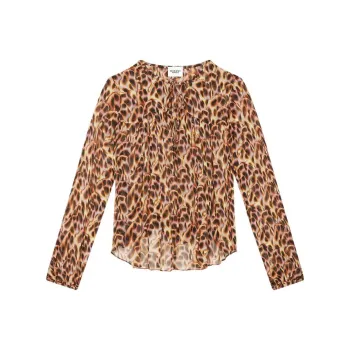 ISABEL MARANT ETOILE Daytonea Pattern-Printed Ruched Blouse