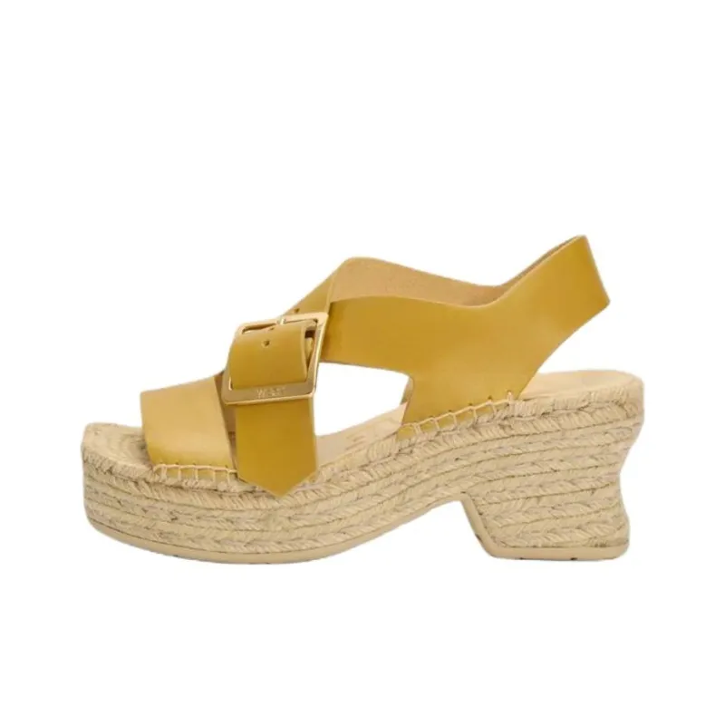 LOEWE Petal One Strap Sandals 8cm Women's Yellow-0