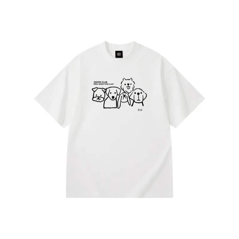 DIDTEK Drop Shoulder Sleeve Short Sleeved T Shirts Unisex-0