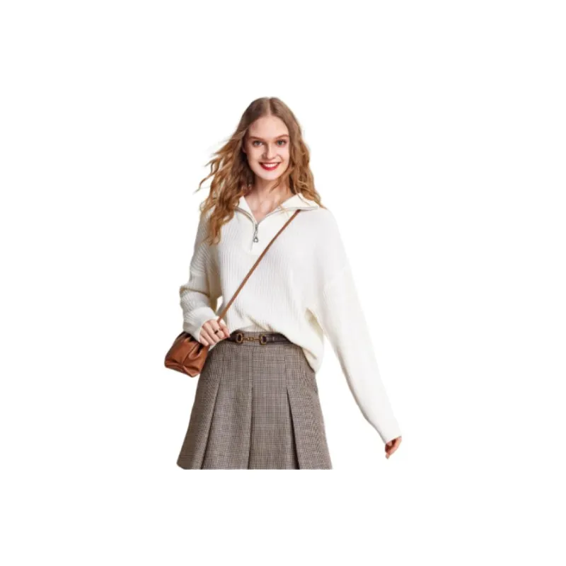 HAVVA Sweaters Women's Ecru-0