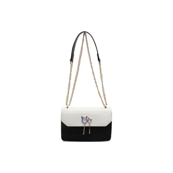 Dusen Kangaroo PU Small Square Bag, Crossbody Bag, Shoulder Bag Regular Women's Black/Purple/Khaki/Green