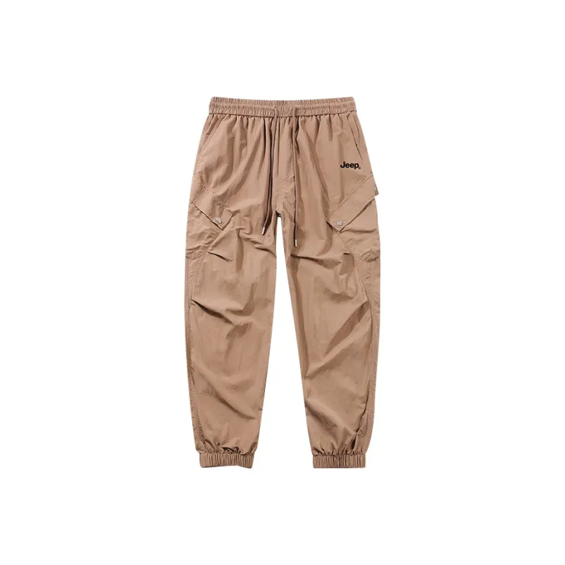 Jeep Individual Lace Up Straight Fit Casual Pants Unisex-20