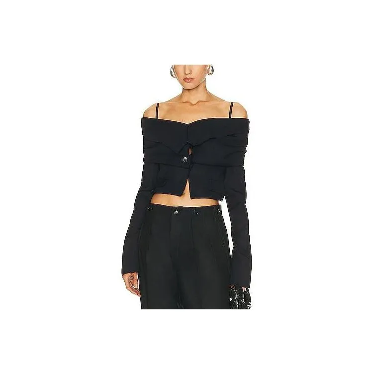 Jacquemus Crop Tops Women's Black-0