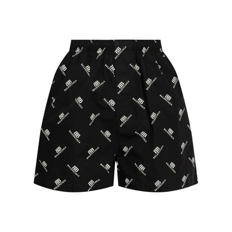 Balenciaga Bb Logo Bermuda Shorts-0