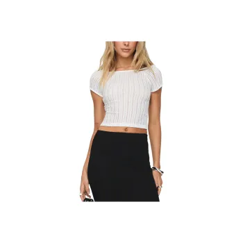 PRINCESS POLLY MELUSINE TOP Crop Tops Women's White/White