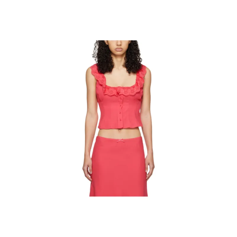 Danielle Guizio Tank Tops Women's Pink-0