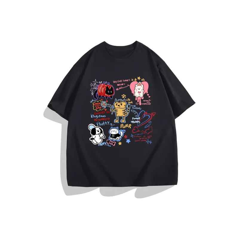 Tryforlove Drop Shoulder Sleeve T Shirt Unisex-3