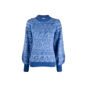 GANNI FW22 Sweater Knitwear Women's Blue