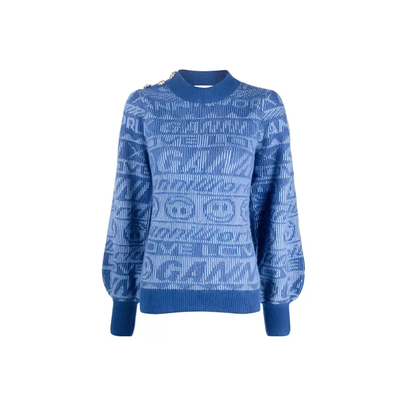 GANNI FW22 Sweater Knitwear Women's Blue-0
