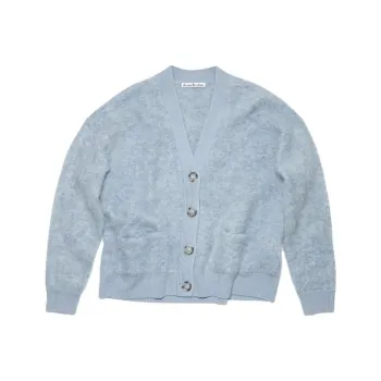 Acne Studios Wool Mohair Cardigan Blue