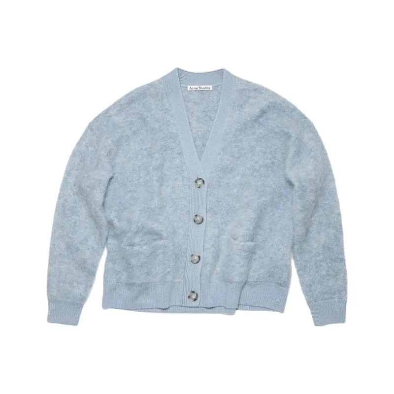Acne Studios Wool Mohair Cardigan Blue-0