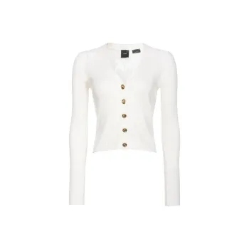 PINKO Love Birds contrasting Logo Cardigan