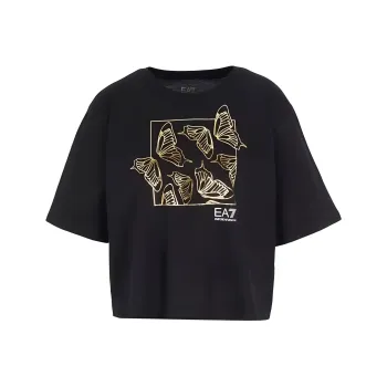 EMPORIO ARMANI EA7 Crop Tops Women's Black
