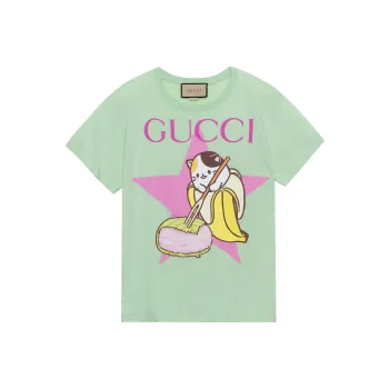 GUCCI X Bananya Printed T shirt Green