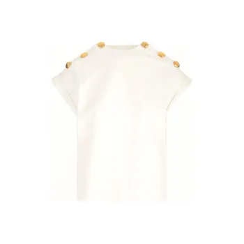 Alexander McQueen Seal Button Embellished T Shirt