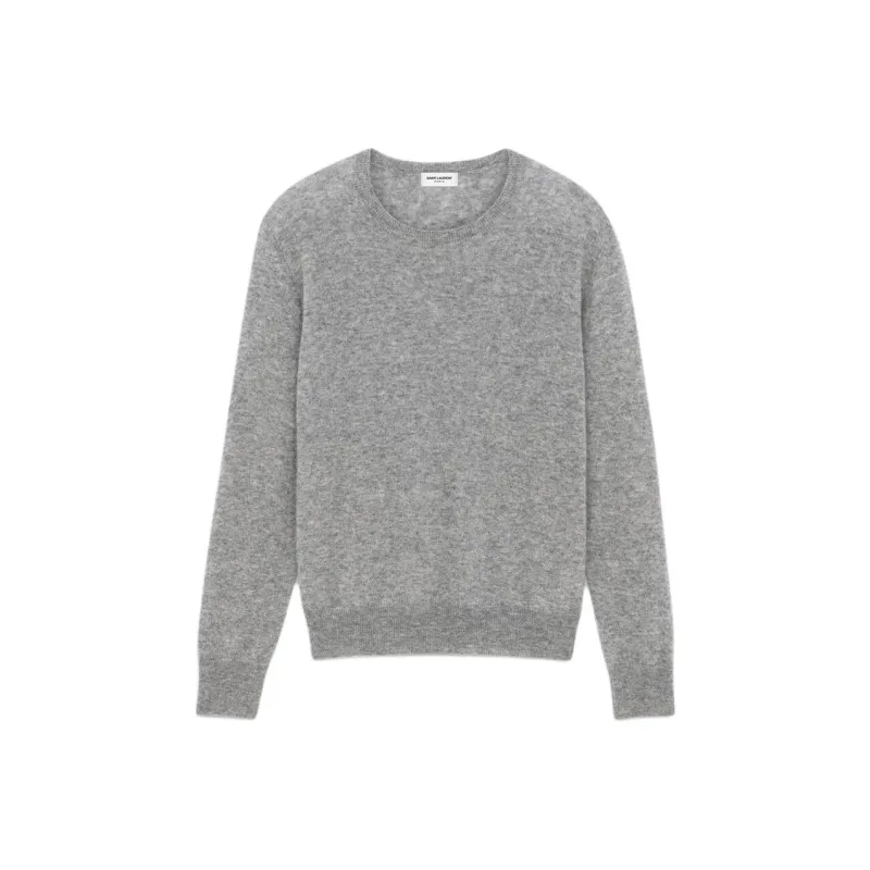 SAINT LAURENT Ribbed Crew Neck Sweater-0