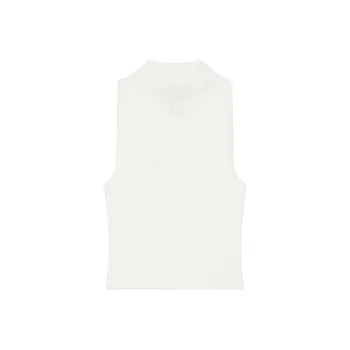 COURREGES Cropped Ribbed Tank Top