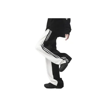 D&W Casual Pants Unisex Black White