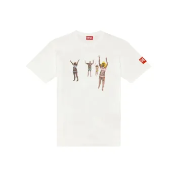 DIESEL Drop Shoulder Sleeve T Shirt Women's White
