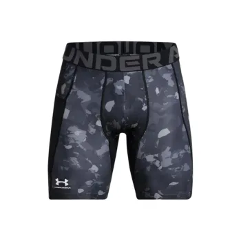 Under Armour HeatGear Printed Compression Sports Shorts Men's Black White