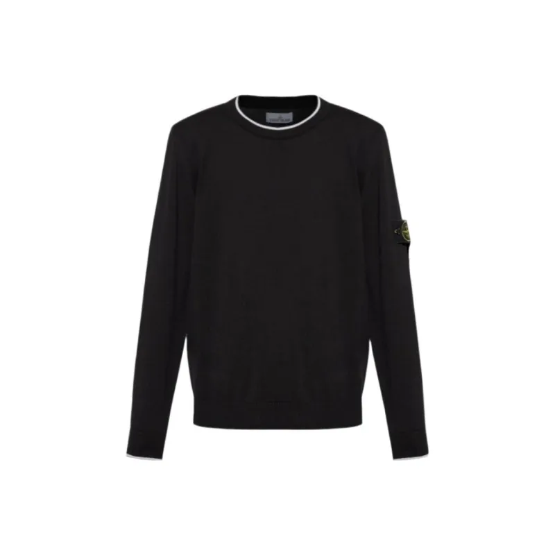 STONE ISLAND Logo Patch Knitted Jumper-0