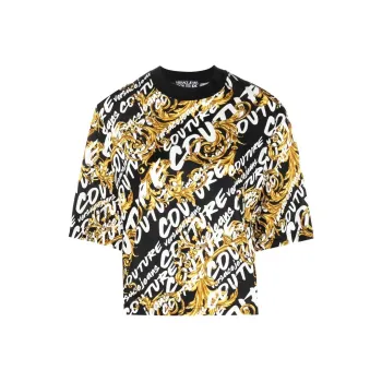 VERSACE Garland Logo print T shirt
