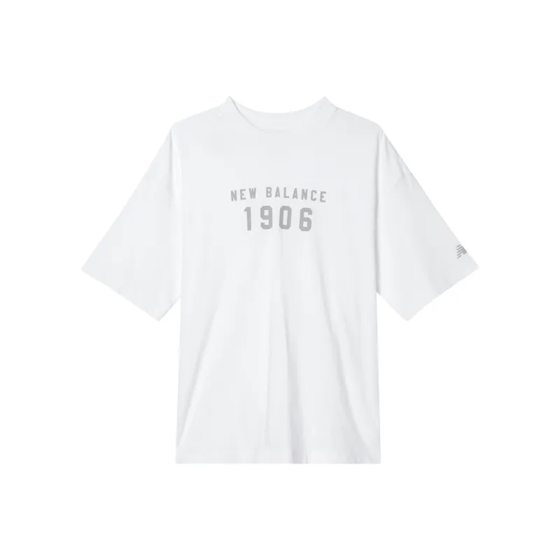 New Balance Drop Shoulder Sleeve T Shirt Women's White-0