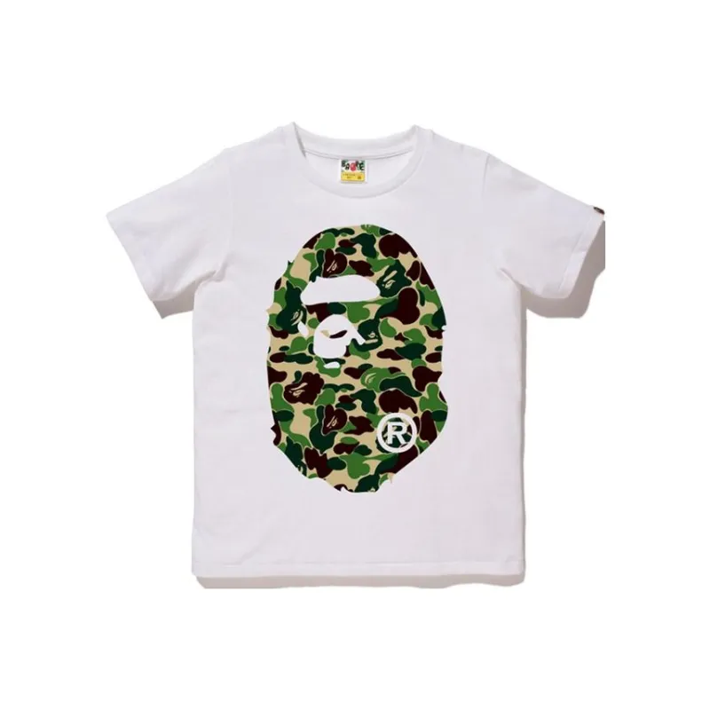 Bape Abc Camo Big Ape Head Tee White/Black-4