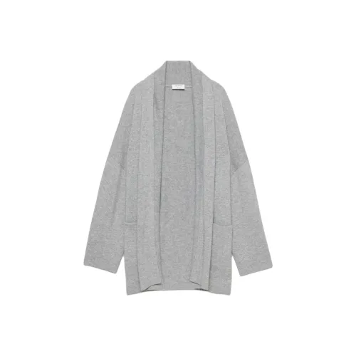 ARITZIA FW24 The Group By Babaton Nook Merino Wool Cardigan Sweater Women's Heather Grey/Black Tourmaline Gray
