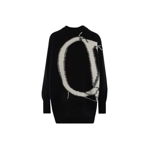 OFF WHITE Ow Maxi Logo Intarsia Jumper Black