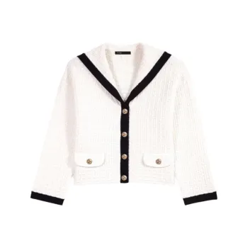 Maje Contrast collar Cardigan