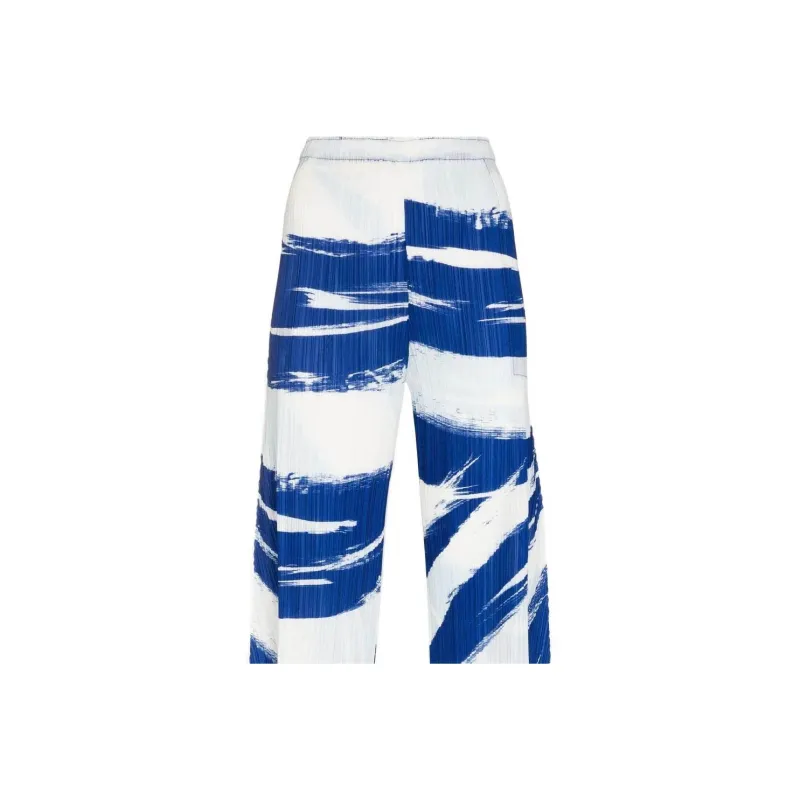 PLEATS PLEASE ISSEY MIYAKE FW22 Knitted Sweatpants Women's Blue-3