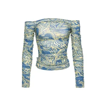 PINKO Graphic print Off shoulder Top