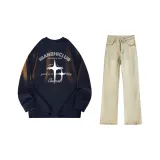 Navy Blue (Long-Sleeved)+Yellow Mud Jeans
