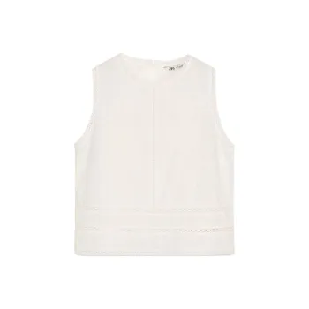 ZARA ZW Series T Shirt Women's Raw White